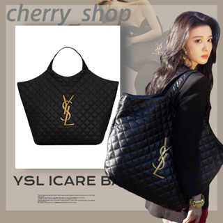 🍒Saint Laurent ICARE XL shopper in quilted sheepskin🍒 YSL ผู้หญิง/กระเป๋าช้อปปิ้ง🍒