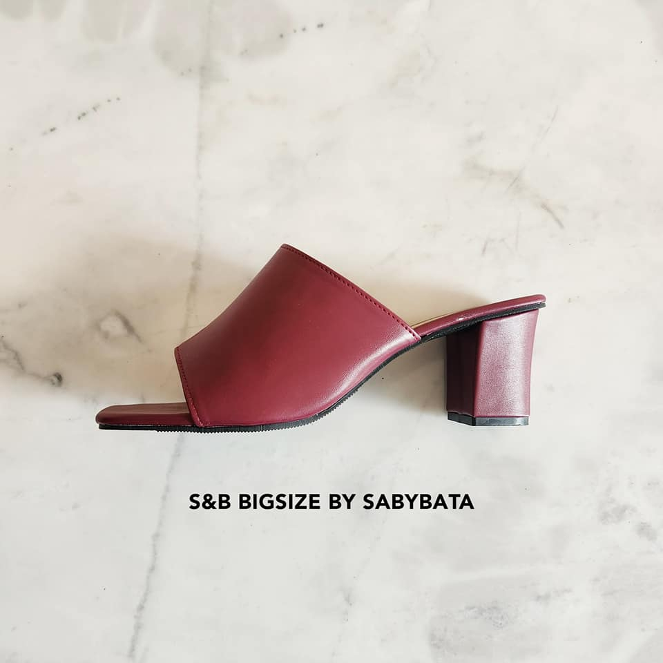 รองเท้าไซส์ใหญ่ 41-45 ♥️ รุ่น ZOEY ♥️ ส้น 3 นิ้ว เรียบแต่โก้ รองเท้าส้นสูง สไตล์ HM Bigsize Plussize