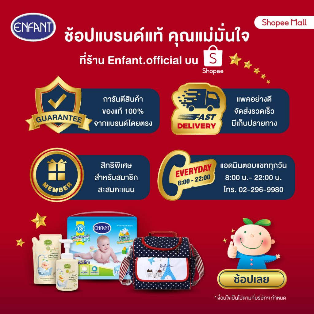 De bon By Enfant กางเกงขายาว สีฟ้า พิมพ์ลายน้องหมี Cutie Bear ไซส์ 60 เหมาะสำหรับเด็ก 0-3 เดือน