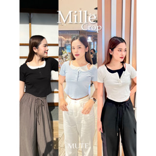 Mute - Mille Top เสื้อครอป สองเลเยอร์ ใส่ชิลๆผ้านุ่มใส่สบาย