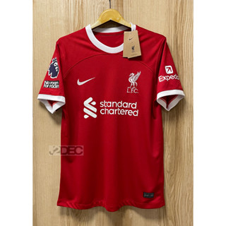 ใหม่ !!เสื้อ ลิเวอร์พลู Home เหย้า เกรดแฟนบอล 2023/24 ฟลูออฟชั่น EPL ชื่อนักเตะ (ลิเวอร์พลู-ครบทุกคน)+พร้อมเบอร์