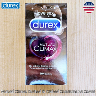 Durex® Mutual Climax Dotted &amp; Ribbed Condoms 10 Count ดูเร็กซ์ ถุงยางอนามัย