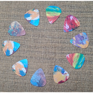 ปิ๊กกีต้าร์ลาย Art 1 ชุด(10 ชิ้น) guitar picks