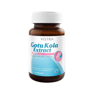 VISTRA Gotu Kola Extract Plus Zinc ผลิตภัณฑ์เสริมอาหาร 14 capsules