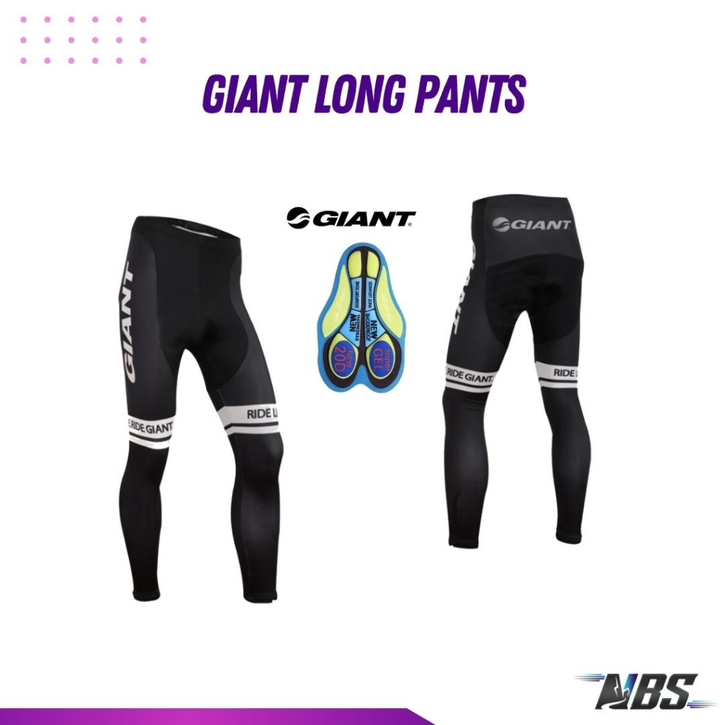 กางเกงปั่นจักรยาน Giant Long Pants เป้าเจล 20D Super Gel มีตำหนิ
