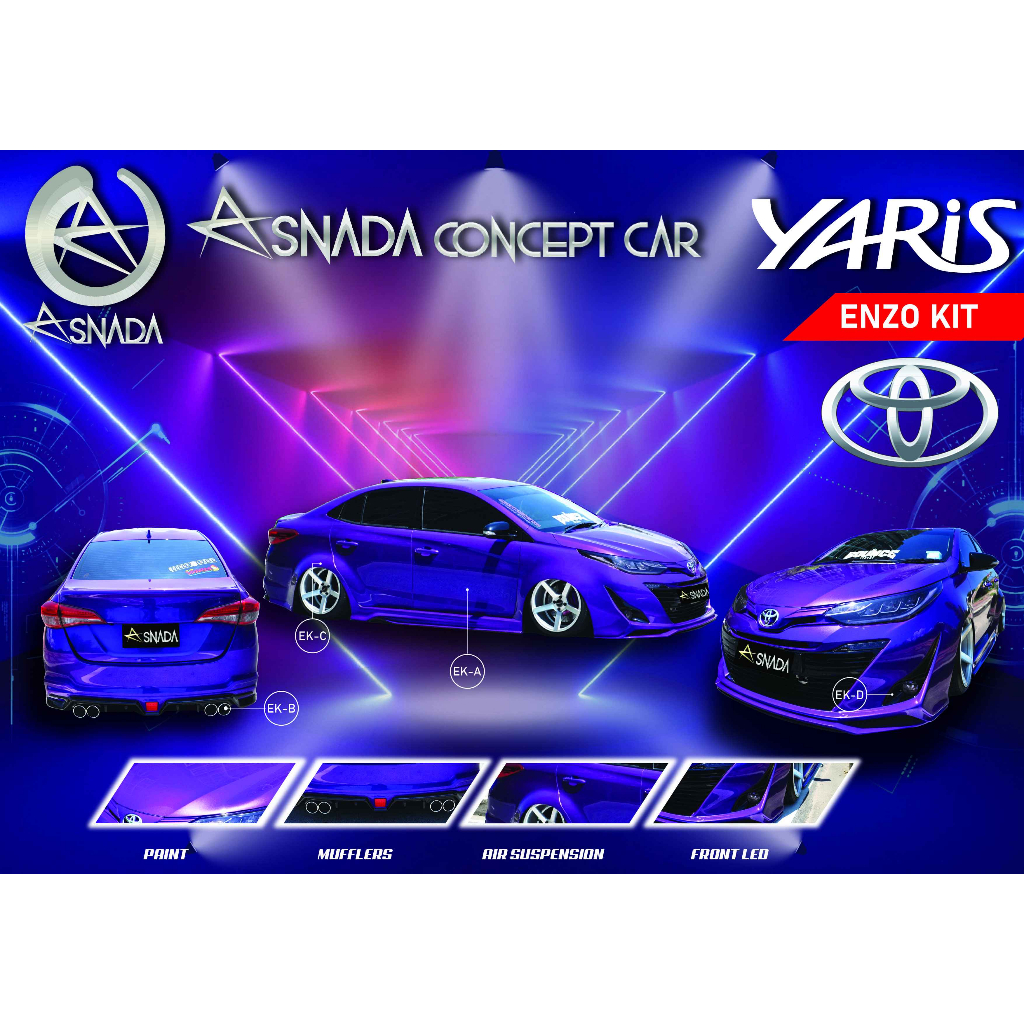 ชุดแต่งรถ Toyota Yaris/ Tuning kit for Toyota Yaris