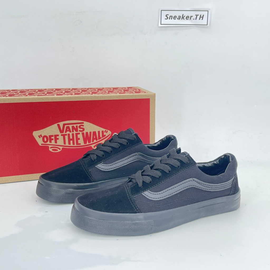 รองเท้าแวนส์ รองเท้าผ้าใบ สีน้ำเงิน/สีแดง ไซส์.36-45 รองเท้าลำลอง รองเท้าแฟชั่น สินค้าขายดีตลอดกาล MTB003