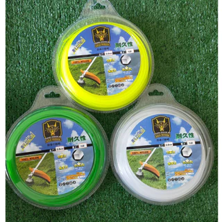 เอ็นตัดหญ้า GOLD DRAGON เอ็นตัดหญ้า คละสี ขนาด 2/2.5/3/3.5/4 มม. ยาว15M/1LB เส้นเหลี่ยม