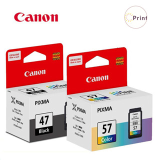 Canon PIXMA E400 E460 E410 E470 E480 E3170 ลับหมึก อิ้งค์เจ็ท ยี่ห้อ Canon PG-47 BK/ PG-57 CO ของแท้100% พร้อมส่งทันที