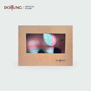 DoiTung ตุ๊กตาช้างน้อย Chocky pink-Turquoise