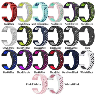 สาย 20 mm / 22 mm. Amazfit / Redmi / Samsung / Huawei / Garmin ซิลิโคนนิ่ม.(หมุดล็อค)
