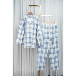 Oysho3 : Oysho blue plaid sleepwear