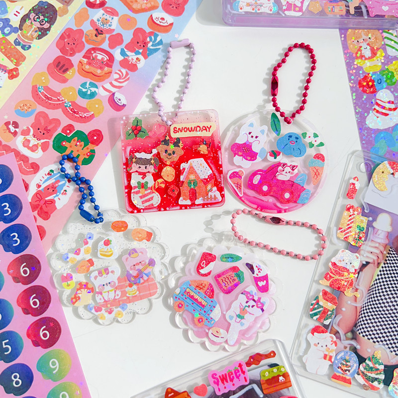 สติกเกอร์เลเซอร์ สีสวย ใช้ตกแต่งสมุดและสิ่งของ สติกเกอร์มีแบบpvcกันน้ำ สติกเกอร์แฟชั่น - รูปที่ 5