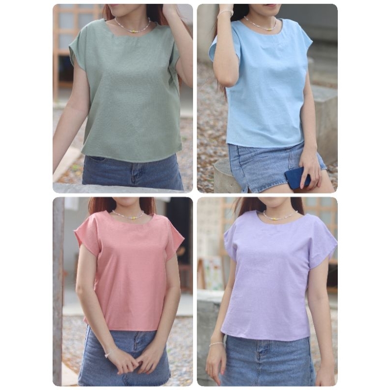 (พร้อมส่ง)⚘M L XL เสื้อผ้าฝ้าย เชียงใหม่ สีพาสเทล ผ้านิ่มใส่สบาย มีขนาดให้เลือก 36 38 40 มีบริการเก็บปลายทาง