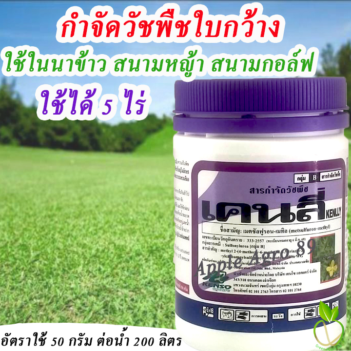 🔥ยกแพ็ก คุ้มกว่า เคนลี่ เมตซัลฟูรอน เมทิล ขนาด 50 กรัม x 10 กระปุก กำจัดวัชพิชใบกว้าง ในนาข้าว กำจัดหญ้าในนา
