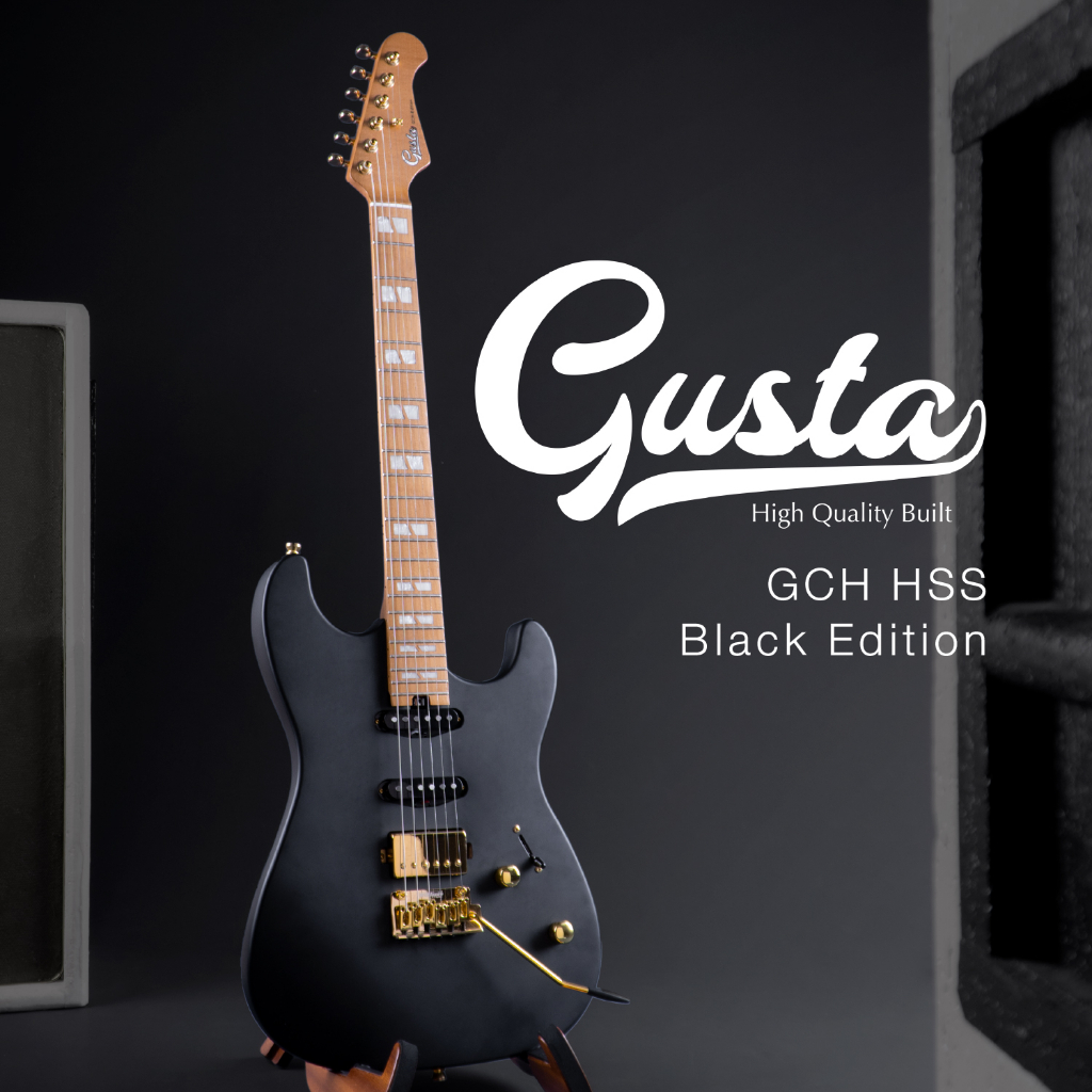 Gusta GCH HSS Black Edition กีต้าร์ไฟฟ้า Electric Guitar Music Arms