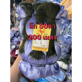 ตาข่ายมองดักปลา รุม200เมตร ลึก20/30/50/75/100ตา (เบอร์0.15) 2 เซน-14 เซน (มีเชือกบนพร้อมใช้งาน)