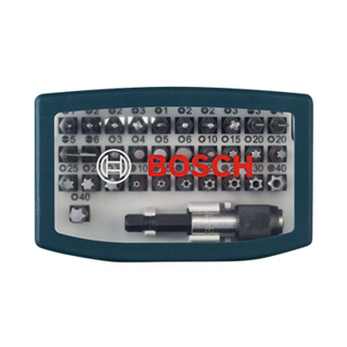 💯 ดอกไขควง พร้อมด้ามขัน 32 ชิ้น BOSCH รุ่น X-Line Set 32 pcs. สีเขียว