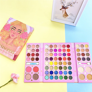 IGOODCO IG2961 Princess 80 Colors Eyeshadow and Tace Palette พาเลท ทาตา80สี ชิมเมอร์ และกลิตเตอร์