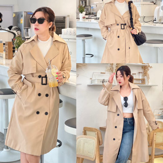 916🔥พร้อมส่ง🔥 ส่งไว ทันใจ ร้านคนไทยค่ะ❤️Trench Coat โค้ทตัวยาว โค้ทเกาหลี เสื้อโค้ท เสื้อโค้ทยาว โค้ทใส่เที่ยว กันหนาว