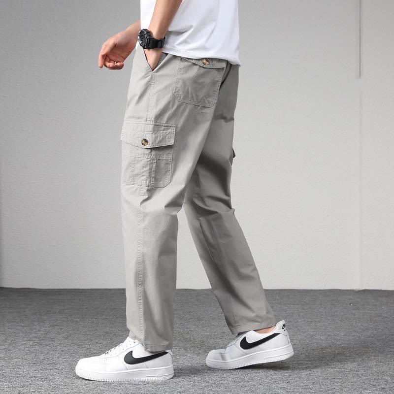 🔥COD M-6XL🔥 กางเกงขายาวผู้ชายฤดูร้อนลำลองหลวมพลัสไซส์กางเกง