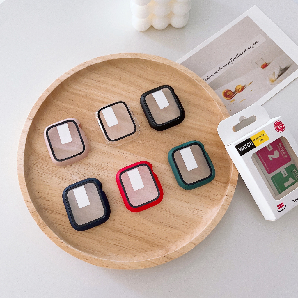 เคส สำหรับ iwatch  เคส Watch สายนาฬิกา PC+Glass case smart watch case watch เคสสำหรับแอปเปิ้ลวอช 38/40/41/42/44/45/cm ราคา ถูกที่สุด ดีลบีเคเค แกลเลอรีภาพที่ 8