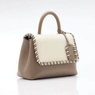 XOTIQUE Top Handle Bag Camille Taupe/cream