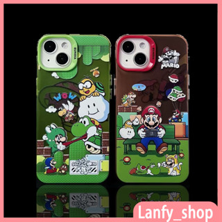 💖New💖iPhone 14 13 12 11 Pro Max เคส for เคสไอโฟน11 แฟชั่น บางเบาพกพาง่าย เรียบง่าย เนื้อฝ้า Super Mario เรียบง่าย Case