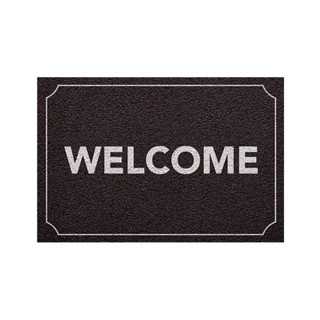 [ MT01-00000060 ]พรม พรมเช็ดเท้า พรมดักฝุ่นลาย New Welcome (ดำ) ขนาด 40x60 ซม