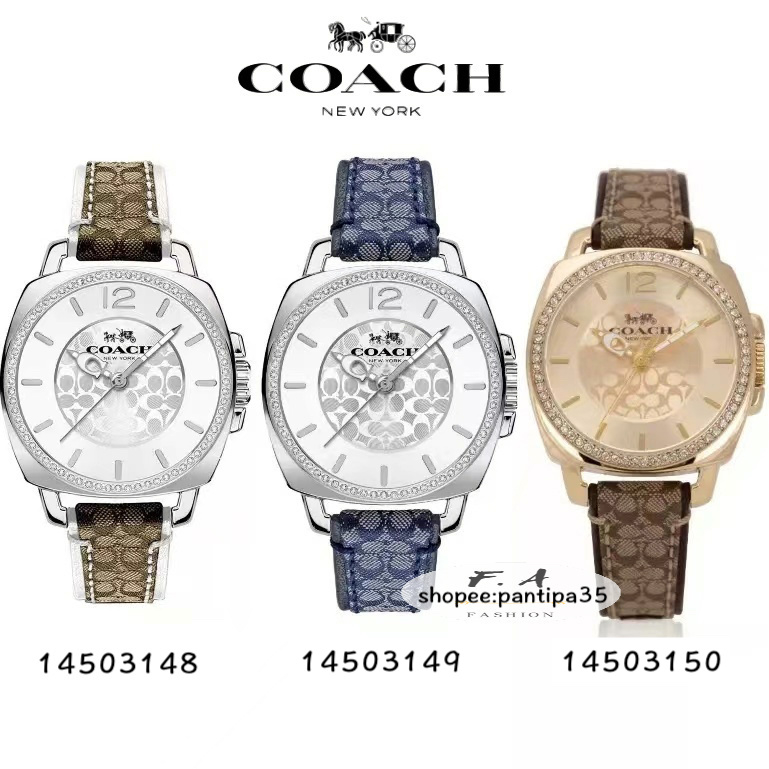 นาฬิกา COACH นาฬิกาข้อมือผู้หญิง แบรนด์เนม ของแท้ รุ่น 14503148 14503150 COACH นาฬิกาข้อมือ Watch โค้ช นาฬิกากันน้ำ