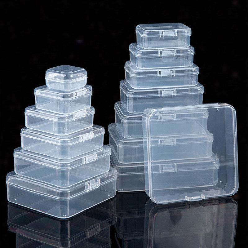 Plastic Box 7.5 x 7.5 cm. กล่องพลาสติกใสขนาดเล็ก กล่องเก็บของขนาดเล็ก