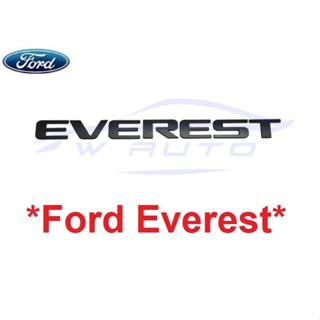 EVEREST โลโก้ ดำด้าน FORD เอเวอเรส เอเวอเรสต์ โลโก้ หน้ารถ หน้ากระจัง ป้าย STICKER LOGO สติ๊กเกอร์กระจังหน้า ตัวหนังสือ