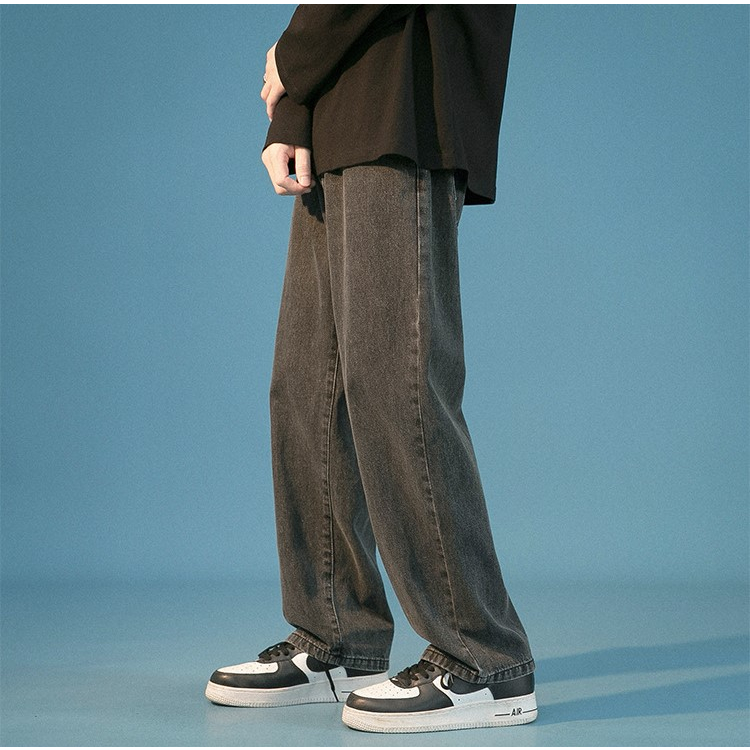 กางเกงยีนส์ ยีนส์กระบอกตรง ยีนส์ฟอก แนวสตรีทแฟชั่น Street fashion รุ่น Classic Black ราคา ถูกที่สุด ดีลบีเคเค แกลเลอรีภาพที่ 2