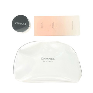 1แถม1-Chanel Skincare Cosmetic Pouch -White