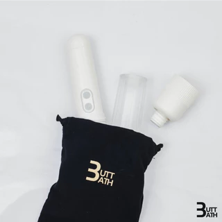 BUTTBATH ที่ฉีดก้นพกพาไฟฟ้า 2025 พร้อมตัวต่อขวดน้ำ (ตัวเครื่องสีขาว) สายชำระ ฉีดตูด