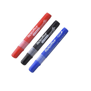 FlexOffice FO-WB02 White Board Marker ปากกาไวท์บอร์ด ปลอดภัย ไร้สารพิษ หมึกน้ำเงิน / ดำ / แดง Non-Toxic