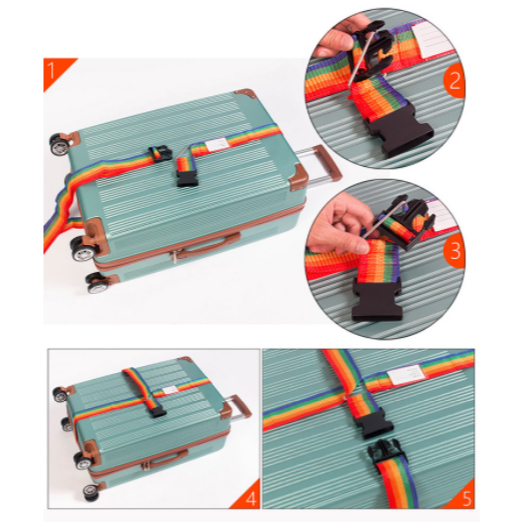 สินค้าในไทย พร้อมส่ง สายเข็มขัดรัดกระเป๋าเดินทาง ปรับได้ 410 ซม อุปกรณ์ยึดกระเป๋าเดินทาง - รูปที่ 6