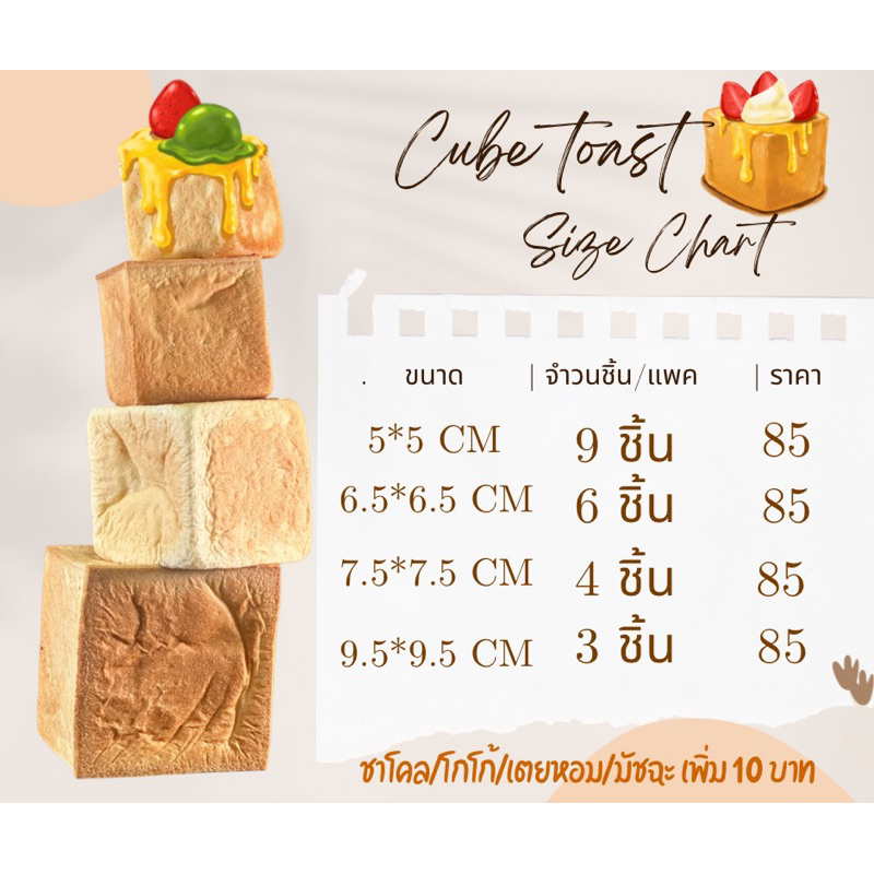 ขนมปังสูตรเนยสดสำหรับทำฮันนี่โทสต์ เลือกได้หลายขนาด 1 คำสั่งซื้อไม่เกิน 8 แพนะคะ - รูปที่ 2