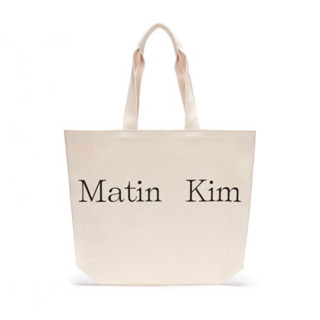 พร้อมส่งในไทย matin kim logo eco bag สี ivory