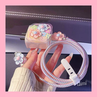 พร้อมส่งจากไทย ชุดพันสาย เคสหัวชาร์จ ลายการ์ตูน ตัวถนอมสาย USB 20w 18w 35W