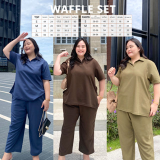 WAFFLE SET เซ็ตเสื้อคอปก+กางเกงใส่สบาย