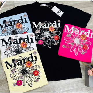 พร้อมส่ง เสื้อยืดงานป้าย ฟรีไซส์ Mardi มี5 สี อก44-46”