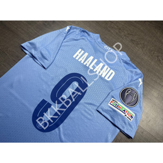 [Player] - เสื้อฟุตบอล แมนซิตี้ Home เหย้า 2023/24 เกรดนักเตะ อาร์มแชมป์เปี้ยนลีค 9 HAALAND