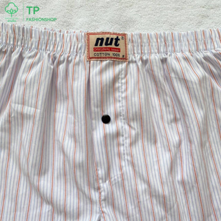 ลาย F003 บ๊อกเซอร์ (FREESIZE) Nut Boxer ผ้าเชิ้ต ไม่มีตะเข็บ ผ้าคอตตอน100% ​cotton​ กางเกงบ๊อกเซอร์ทรงเกาหลี