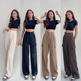 🆘 ลด75.- โค้ด MEMADE9‼️ กางเกงขากระบอก กระเป๋าคาร์โก้-ผ้านุ่ม #minicargopants