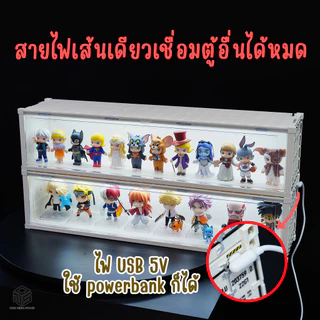Container box แบบยาว ตู้คอนเทนเนอร์มีไฟ ตู้ไฟใส่โมเดล โชว์ฟิกเกอร์ กล่องสุ่ม nendoriod art toy