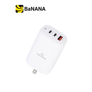 อะแดปเตอร์ TECHPRO Wall USB Charger 1 USB-A QC3.0 18W / 2 USB-C (PD65W) TP-WC02 White by Banana IT