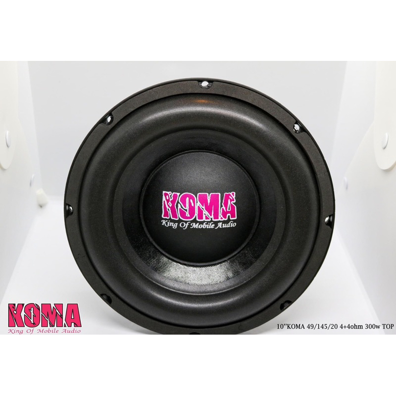 SUB10''KOMAตัวท็อปโครงหล่อ49/145/20 4+4 ohm 300W