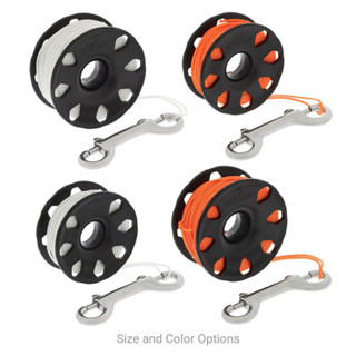 DIVERITE - FINGER SPOOL 60 #24 ORANGE LINE -60 FT | 18 M รอกพร้อมเชือก อุปกรณ์ดำน้ำ scuba diving