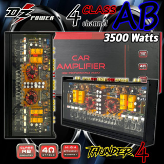 แอมป์4ชาแนล 3500 วัตต์ เพาเวอร์ขับกลาง-แหลม DZ POWER รุ่น THUNDER 4 BK-150.4 Class AB 4Channel ไส้แน่นๆ แรงๆ